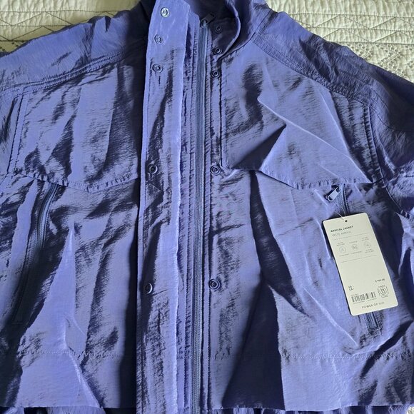 Athleta Arrival Rain Jacket Dark Adonis Blue (purple) Oversized Small NWT - Picture 8 of 13